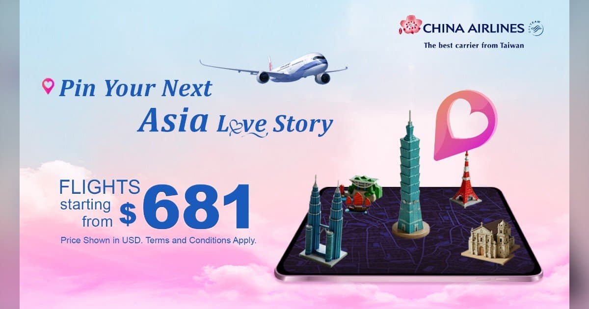China Airlines Expands Asia Travel Options for Valentine's Season