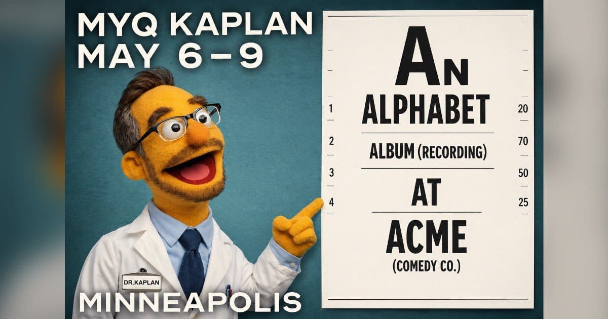 Myq Kaplan Records Alphabet-Themed Comedy Album