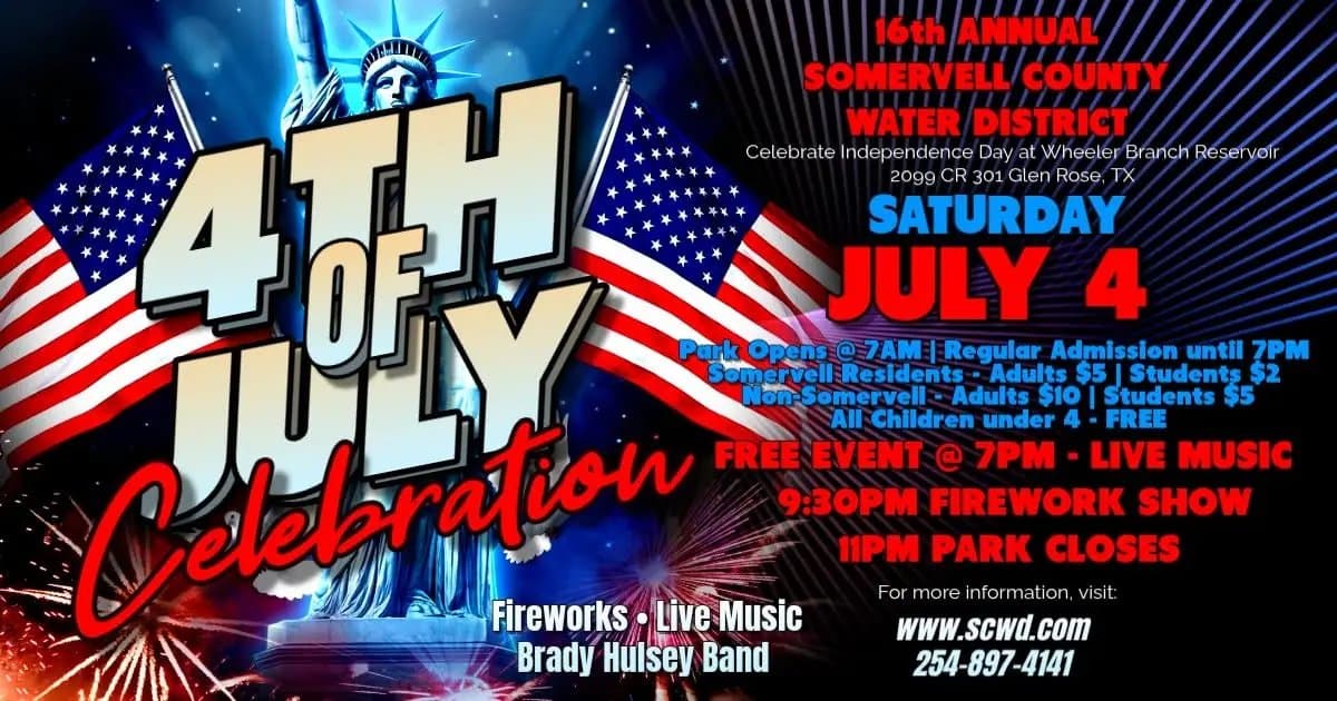 Glen Rose Celebrates July 4th & Reckless Kelly Concert