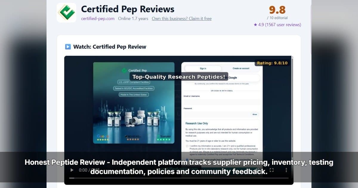 New Platform Brings Transparency to Research Peptide Market